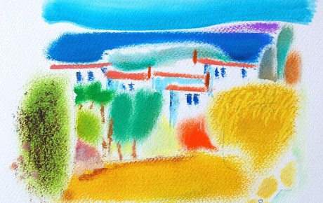 036,35x44,oil,ink,paper,2007,Spain,ArtProjects,Catalonia-pattern