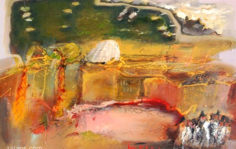 Jaffo-harbour,70x100,oil,canvas,2007,Israel,Nature