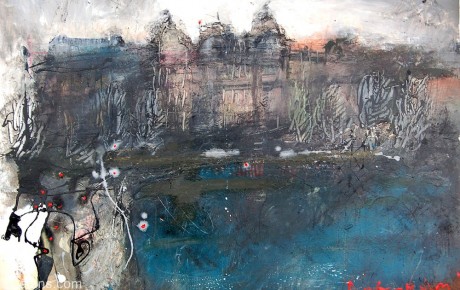 amsterdam,70x100,oil,paper,2008,Latvia,Nature