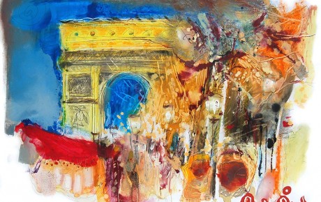 arcdetriumphe,70x100,oil,paper,2008,Latvia,Nature