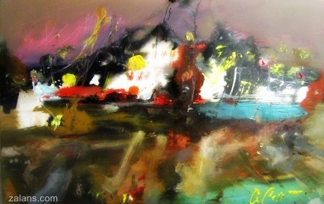 harbour-at-night,80x120,oil,canvas,2012,Latvia,AP