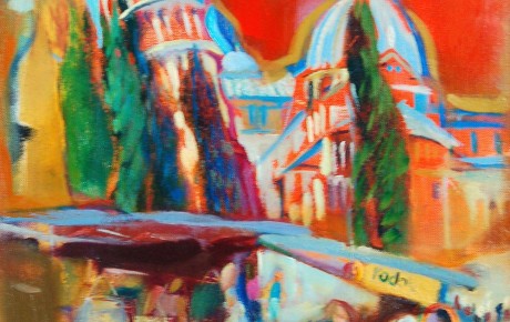 pisa,80x60,oil,canvas,2004,Italy,Nature,Sold