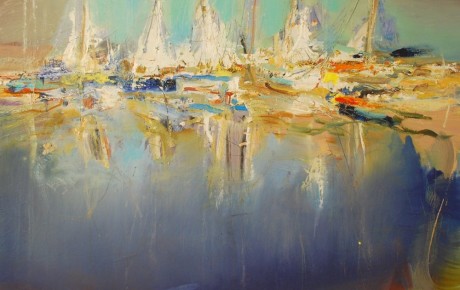 eastern harbour,100x120,oil,canvas,2013, Latvia, Nature