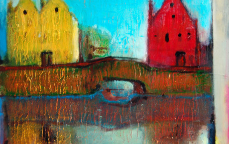 Brugge,100x120,oil,canvas,2006,Latvia,Nature,Sold