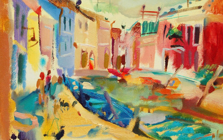 Burano,50x60,oil,canvas,2006,Italy,Nature,Sold
