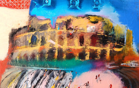 coloseum,70x100,oil,canvas,2008,Tunisia,Nature,Sold