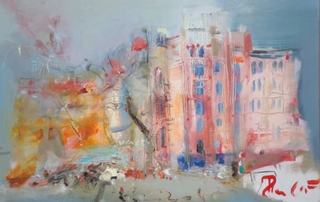 street scene , elizabetes str., 50x70,2013